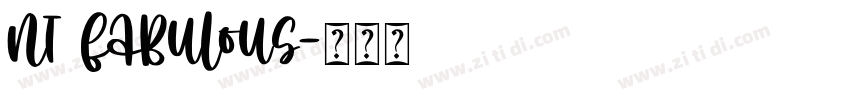NT Fabulous字体转换